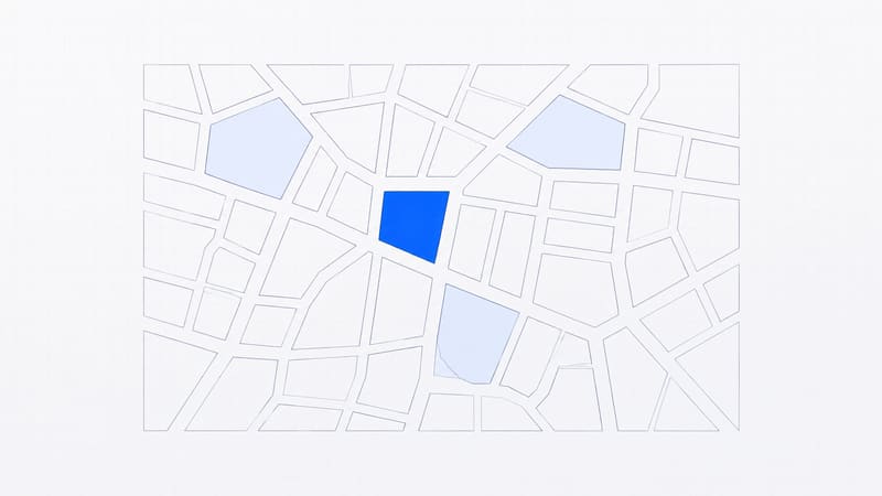 Mapa de comunas de la Ciudad con zonas resaltadas