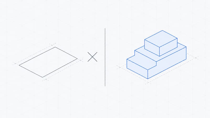 Comparación entre un multiplicador simple sobre un lote y un volumen edificable definido por altura y retiros